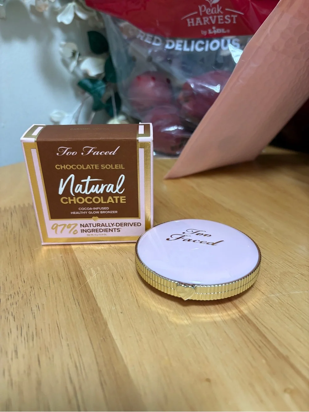 Too Faced Chocolate Soleil Natural Chocolate, Caramel Cocoa, Bronzer,0.31oz BNIB